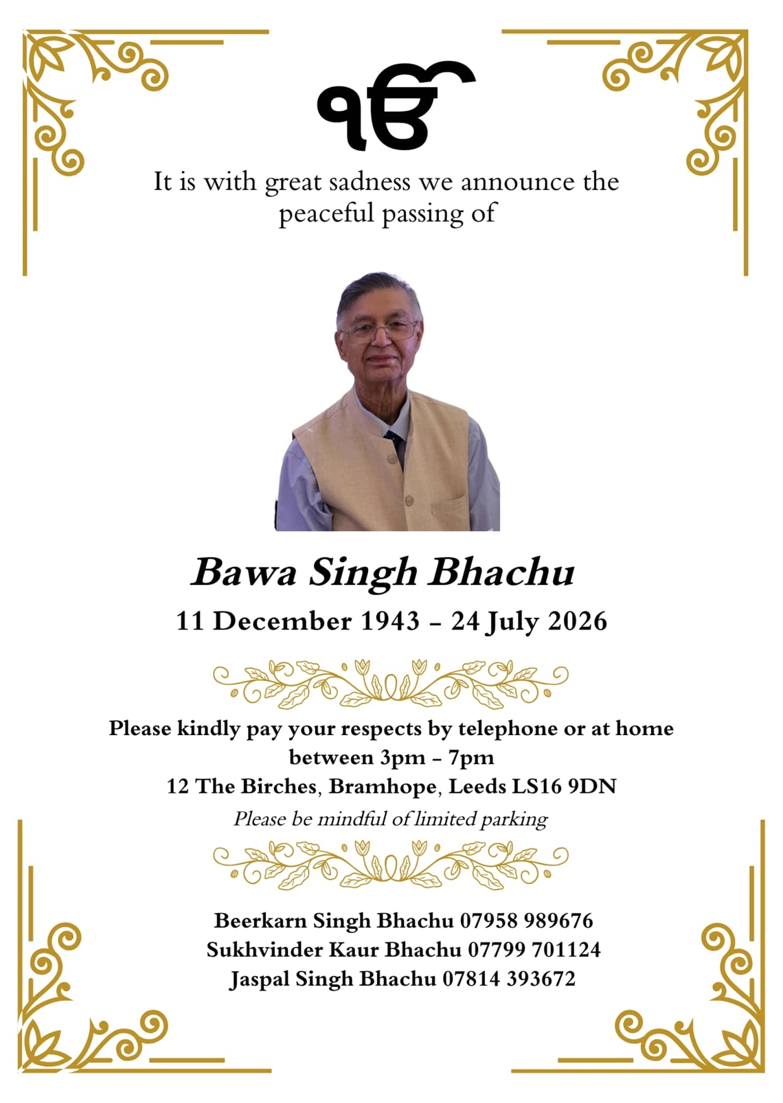 Bawa Singh Bhachu